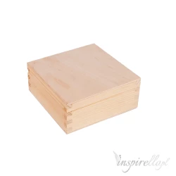 Drewniane pudełko kwadratowe - 15x15x5,7cm