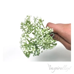 Malutkie kwiatuszki białe sztuczne kwiaty 18cm - 2 wiązki