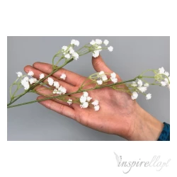 Gipsówki białe sztuczne kwiaty 45cm - 3 gałązki