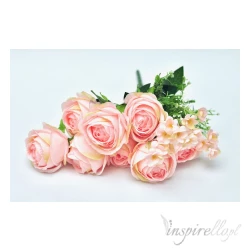Bukiet róż naturalne duże główki -  sztuczne kwiaty 45cm