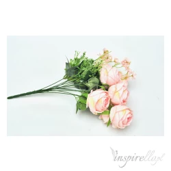 Bukiet róż naturalne duże główki -  sztuczne kwiaty 45cm