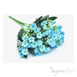 Bukiet drobne kwiatuszki błękitne sztuczne kwiaty - 27 cm