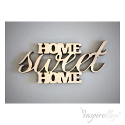 Napis: Home Sweet Home ze sklejki 7,8x3,8cm