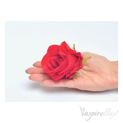 Wyrobowa główka Róża CZERWONA 8x7cm