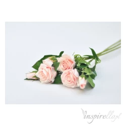 Róża - sztuczne kwiaty 34 cm - 3 gałązki