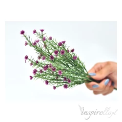 Plastikowe fioletowe kwiatki - sztuczne kwiaty 30 cm