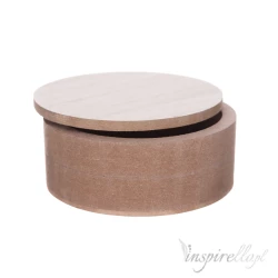 Baza drewniana pudełko okrągłe - 12cm
