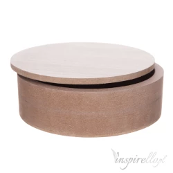 Baza drewniana pudełko okrągłe - 15cm