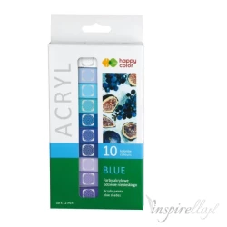 Happy Color - zestaw 10 farb akrylowych odcienie niebieskiego