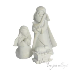 Święta Rodzina figurki gipsowe - 3 sztuki