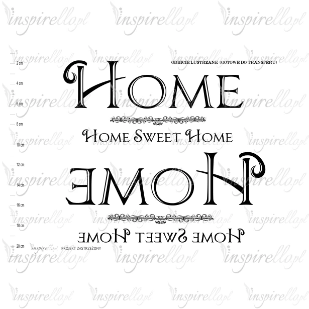 Grafika do transferu: home sweet home - NA PODUSZKĘ