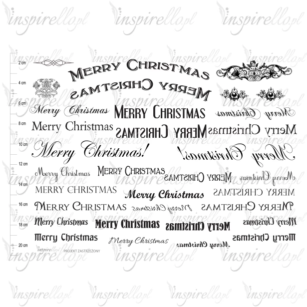 Elektroniczny papier decoupage: Boże Narodzenie - napisy