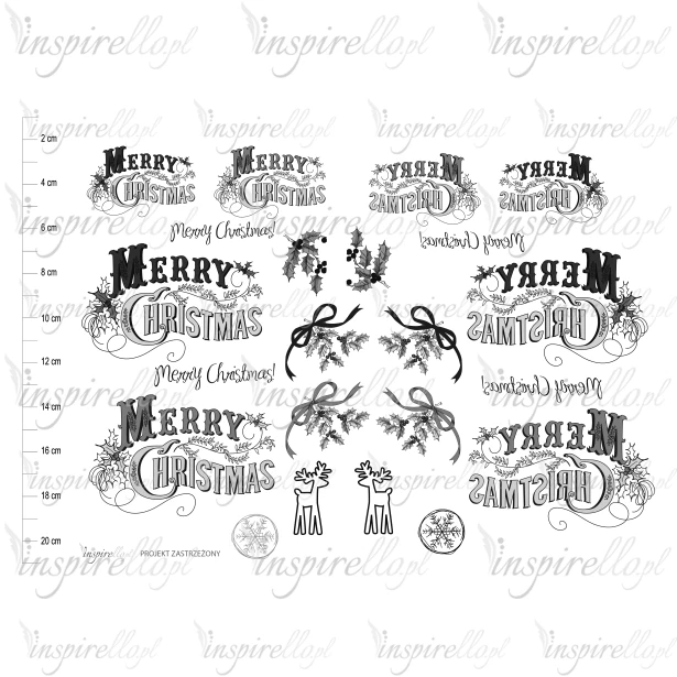 Elektroniczny papier decoupage: Boże Narodzenie, Merry Christmas - napisy